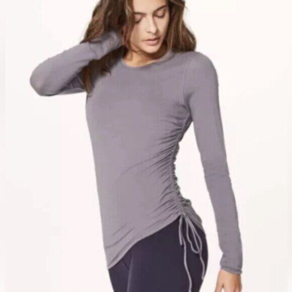 Lululemon  * Cinch It Long Sleeve top Black - Picture 12 of 13